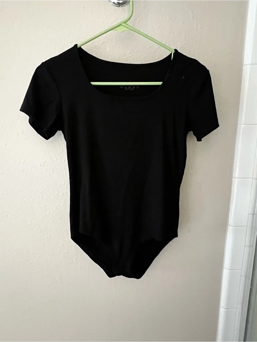 3 Pack Women’s Bodysuits Size Medium Black Blue Tan Square Neck Basics